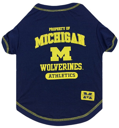 Michigan Wolverines Dog Tee Shirt Pets First