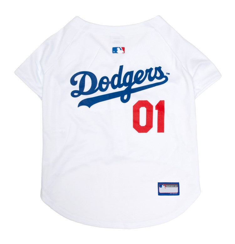 Los Angeles Dodgers Dog Jersey - White Pets First