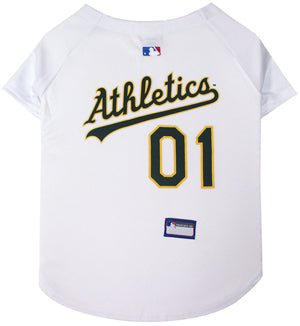 Oakland Athletics Dog Jersey - White Pets First