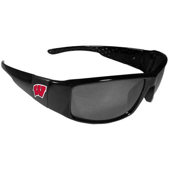 Wisconsin Badgers Black Wrap Sunglasses