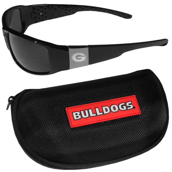 Georgia Bulldogs Chrome Wrap Sunglasses and Zippered Carrying Case (SSKG) - 757 Sports Collectibles
