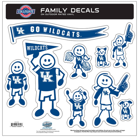 Kentucky Wildcats Family Decal Set Large (SSKG) - 757 Sports Collectibles