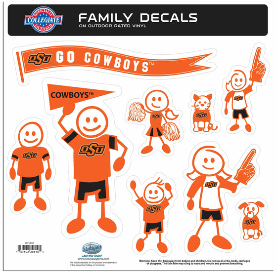 Oklahoma State Cowboys Family Decal Set Large (SSKG) - 757 Sports Collectibles