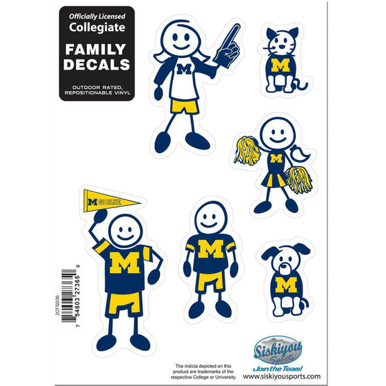 Michigan Wolverines Family Decal Set Small (SSKG) - 757 Sports Collectibles