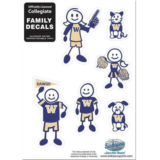 Washington Huskies Family Decal Set Small (SSKG) - 757 Sports Collectibles