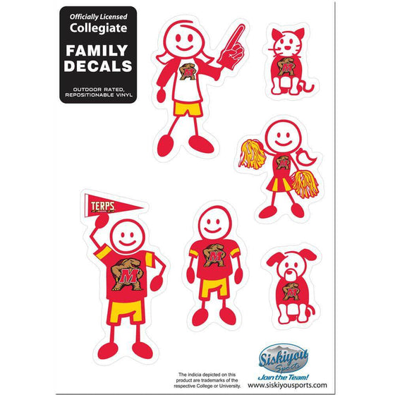 Maryland Terrapins Family Decal Set Small (SSKG) - 757 Sports Collectibles