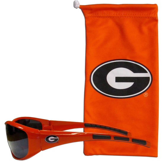 Georgia Bulldogs Sunglass and Bag Set (SSKG) - 757 Sports Collectibles