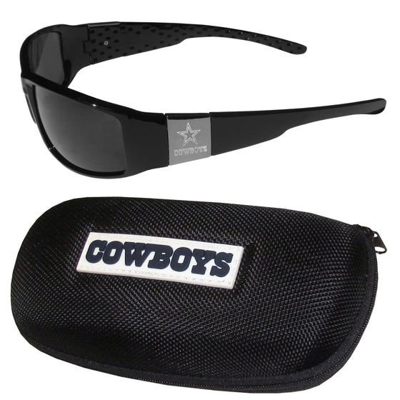 Dallas Cowboys Chrome Wrap Sunglasses and Zippered Carrying Case (SSKG) - 757 Sports Collectibles