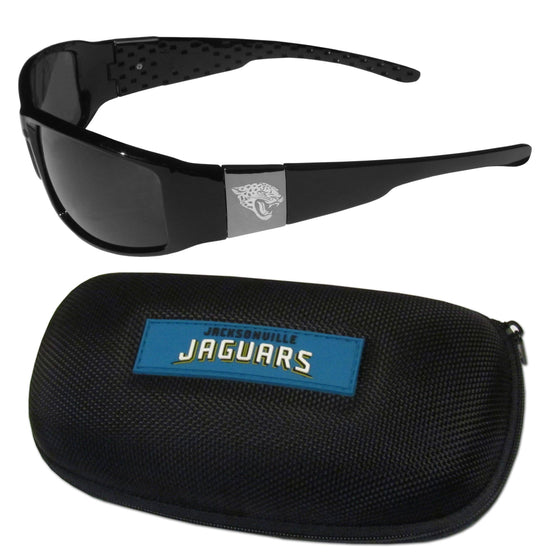 Jacksonville Jaguars Chrome Wrap Sunglasses and Zippered Carrying Case (SSKG) - 757 Sports Collectibles
