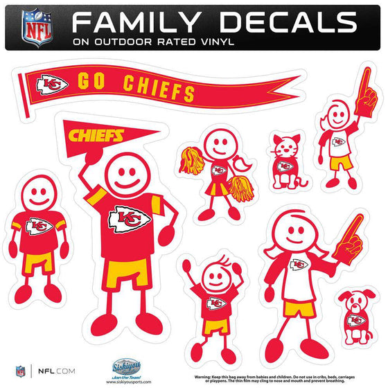 Kansas City Chiefs Family Decal Set Large (SSKG) - 757 Sports Collectibles