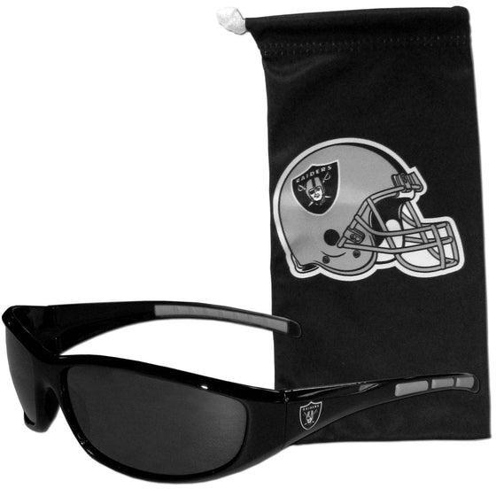 Oakland Raiders Sunglass and Bag Set (SSKG) - 757 Sports Collectibles