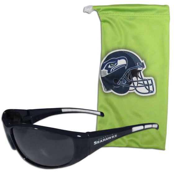 Seattle Seahawks Sunglass and Bag Set (SSKG) - 757 Sports Collectibles