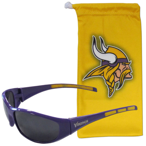 Minnesota Vikings Sunglass and Bag Set (SSKG) - 757 Sports Collectibles