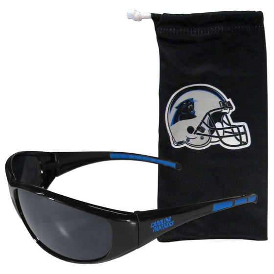Carolina Panthers Sunglass and Bag Set (SSKG) - 757 Sports Collectibles