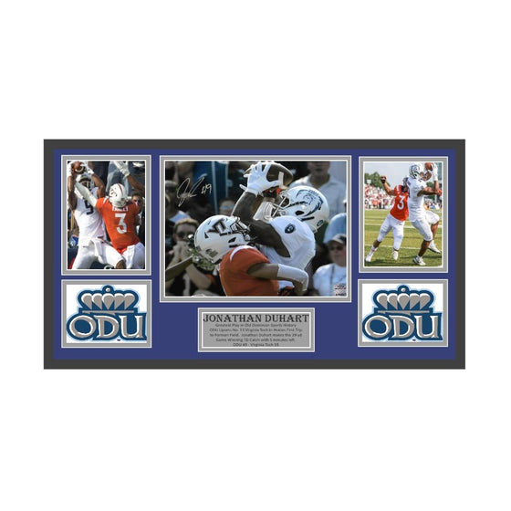 Old Dominion ODU Monarchs Jonathan Duhart Signed 8x10 Deluxe Framed Photo VT Upset (Close Up) - 757 Sports Collectibles Authentication