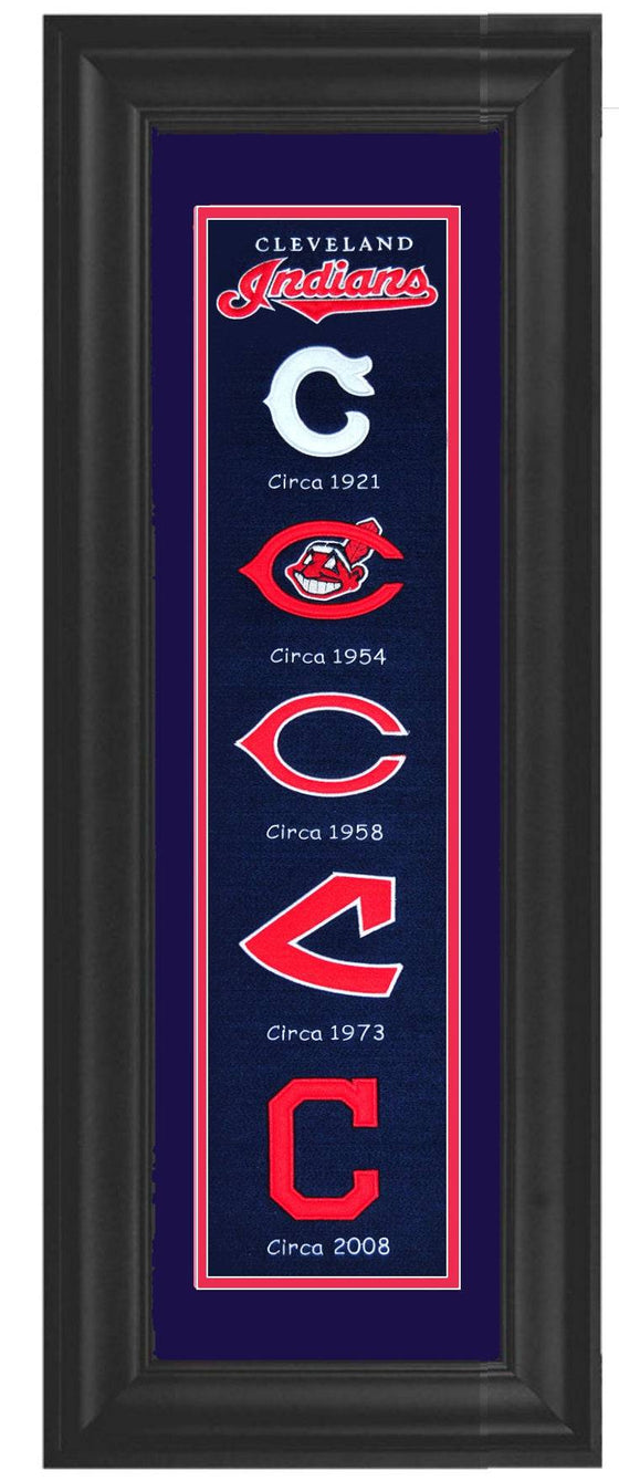 Cleveland Indians Fan Favorite Framed Heritage Banner 12x34 - 757 Sports Collectibles