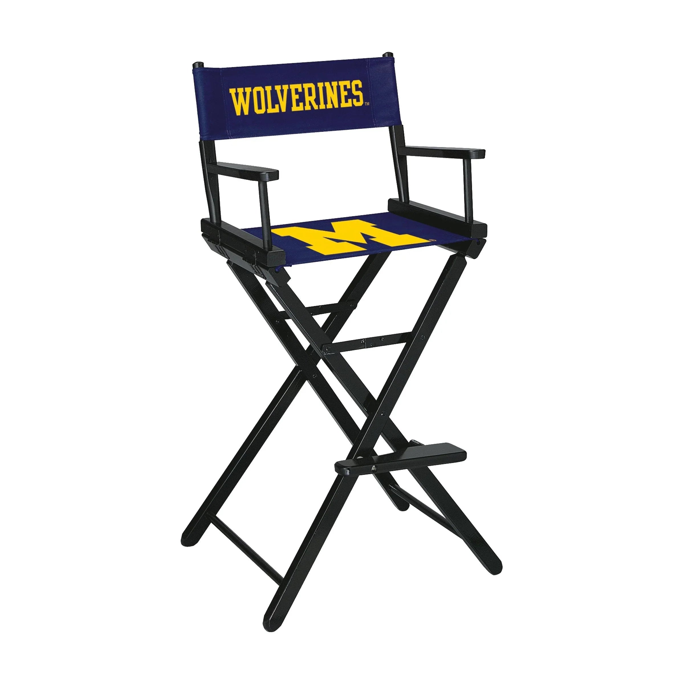 Michigan Wolverines Bar Height Directors Chair