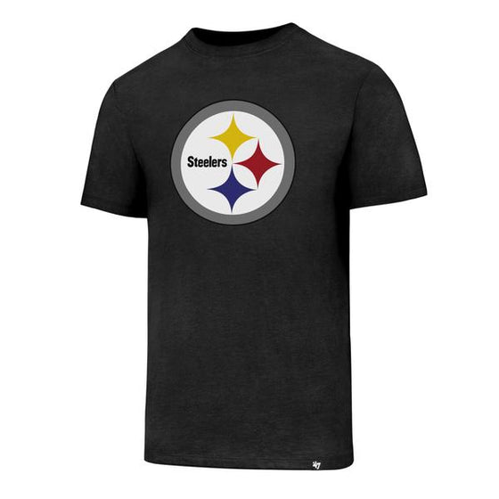 Pittsburgh Steelers ’47 CLUB TEE T-Shirt Short Sleeve Shirt - Black - L Size: Large