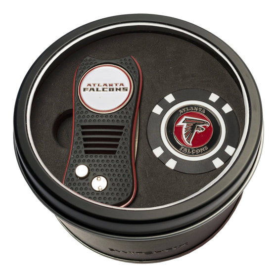 Atlanta Falcons Tin Set - Switchfix, Golf Chip - 757 Sports Collectibles