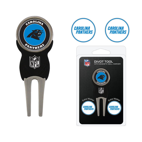 Carolina Panthers Divot Tool Pack With 3 Golf Ball Markers - 757 Sports Collectibles