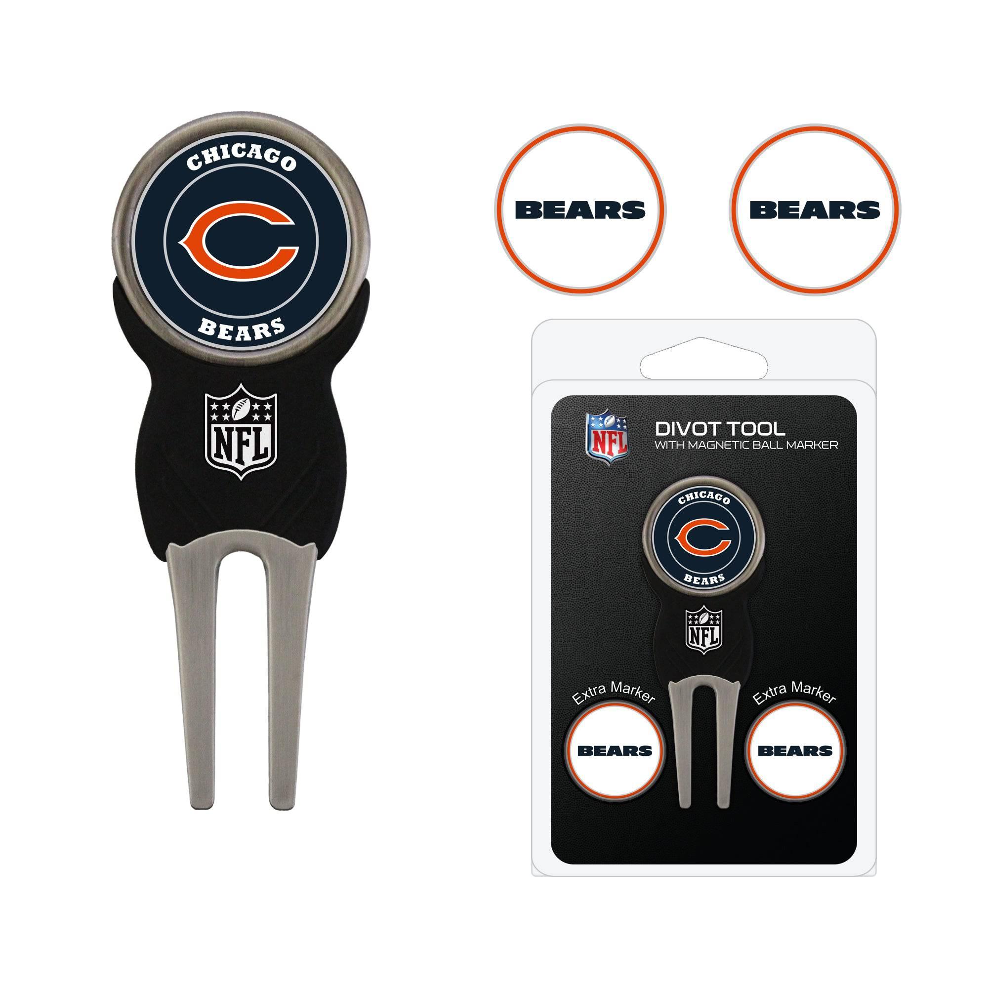 Chicago Bears Divot Tool Pack With 3 Golf Ball Markers - 757 Sports Collectibles