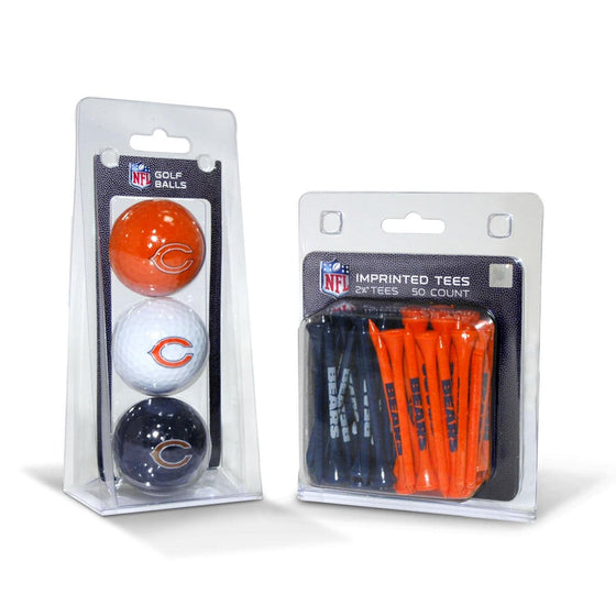 Chicago Bears 3 Golf Balls And 50 Golf Tees - 757 Sports Collectibles
