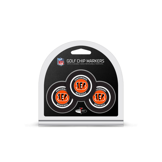 Cincinnati Bengals 3 Pack Golf Chip Ball Markers - 757 Sports Collectibles