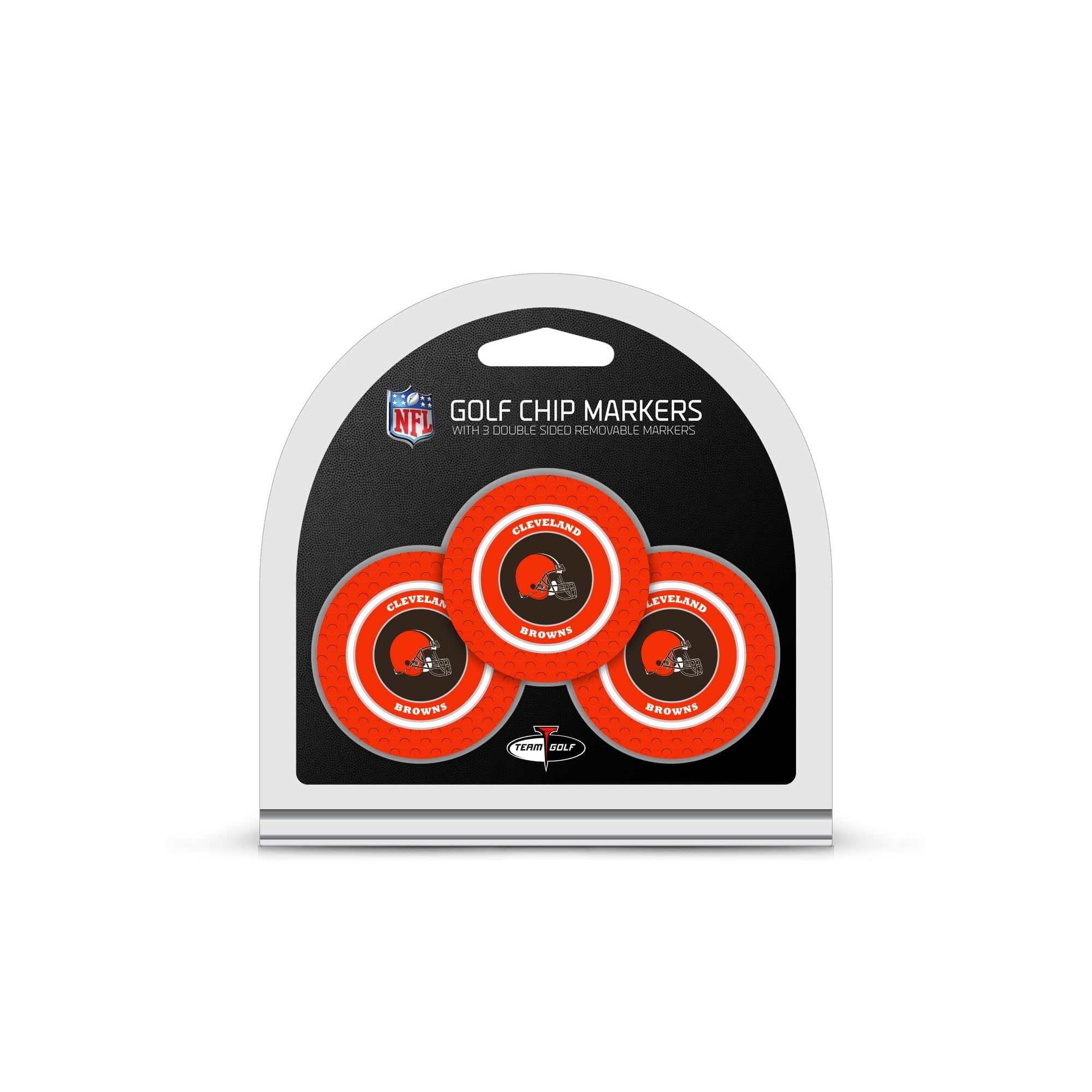 Cleveland Browns 3 Pack Golf Chip Ball Markers - 757 Sports Collectibles