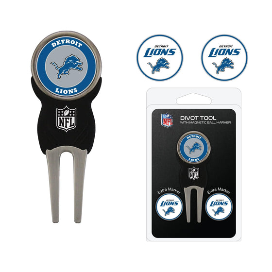Detroit Lions Divot Tool Pack With 3 Golf Ball Markers - 757 Sports Collectibles