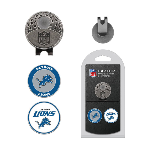 Detroit Lions Cap Clip With 2 Golf Ball Markers - 757 Sports Collectibles