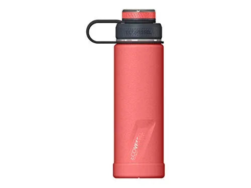 EcoVessel Boulder Vacuum Insulated Water Bottle with Fruit and Ice Strainer, 20oz Stainless-Steel Travel Thermos for Hot and Cold Drinks - 757 Sports Collectibles