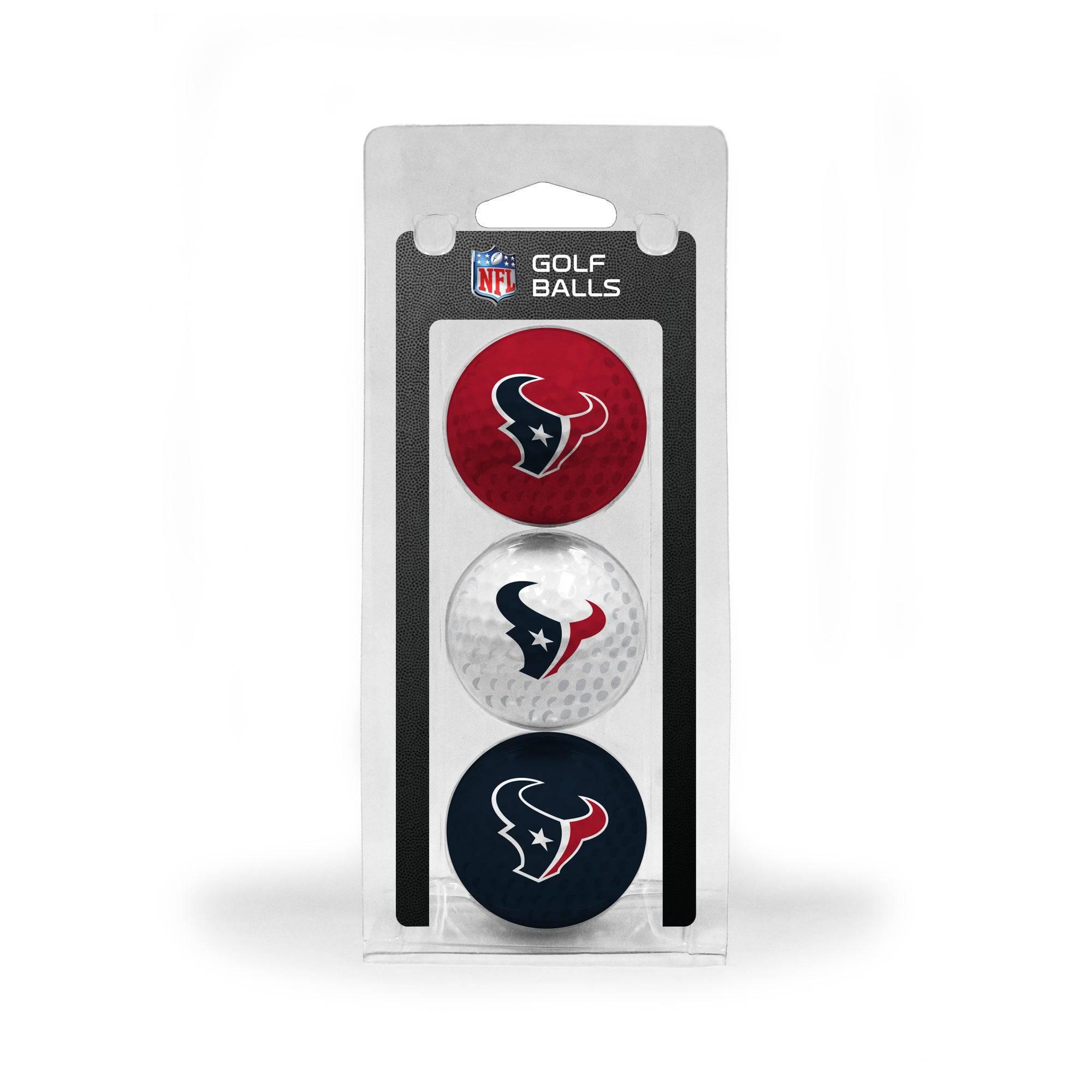 Houston Texans 3 Golf Ball Pack - 757 Sports Collectibles
