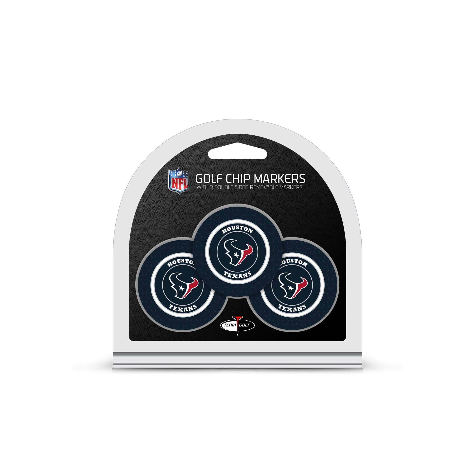 Houston Texans 3 Pack Golf Chip Ball Markers - 757 Sports Collectibles