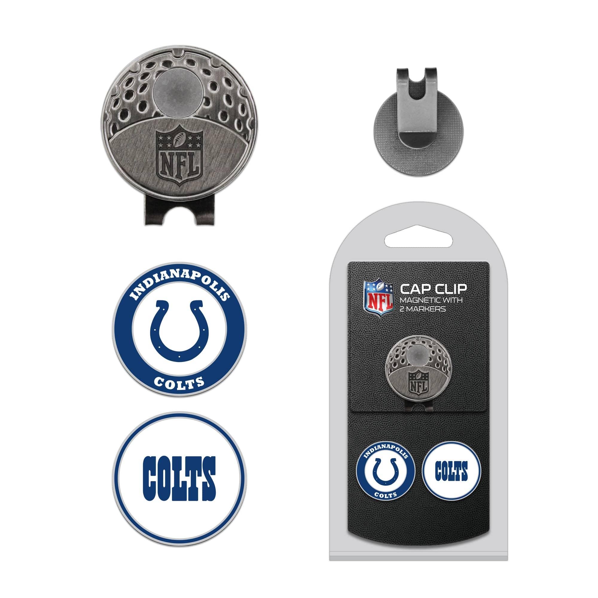 Indianapolis Colts Cap Clip With 2 Golf Ball Markers - 757 Sports Collectibles
