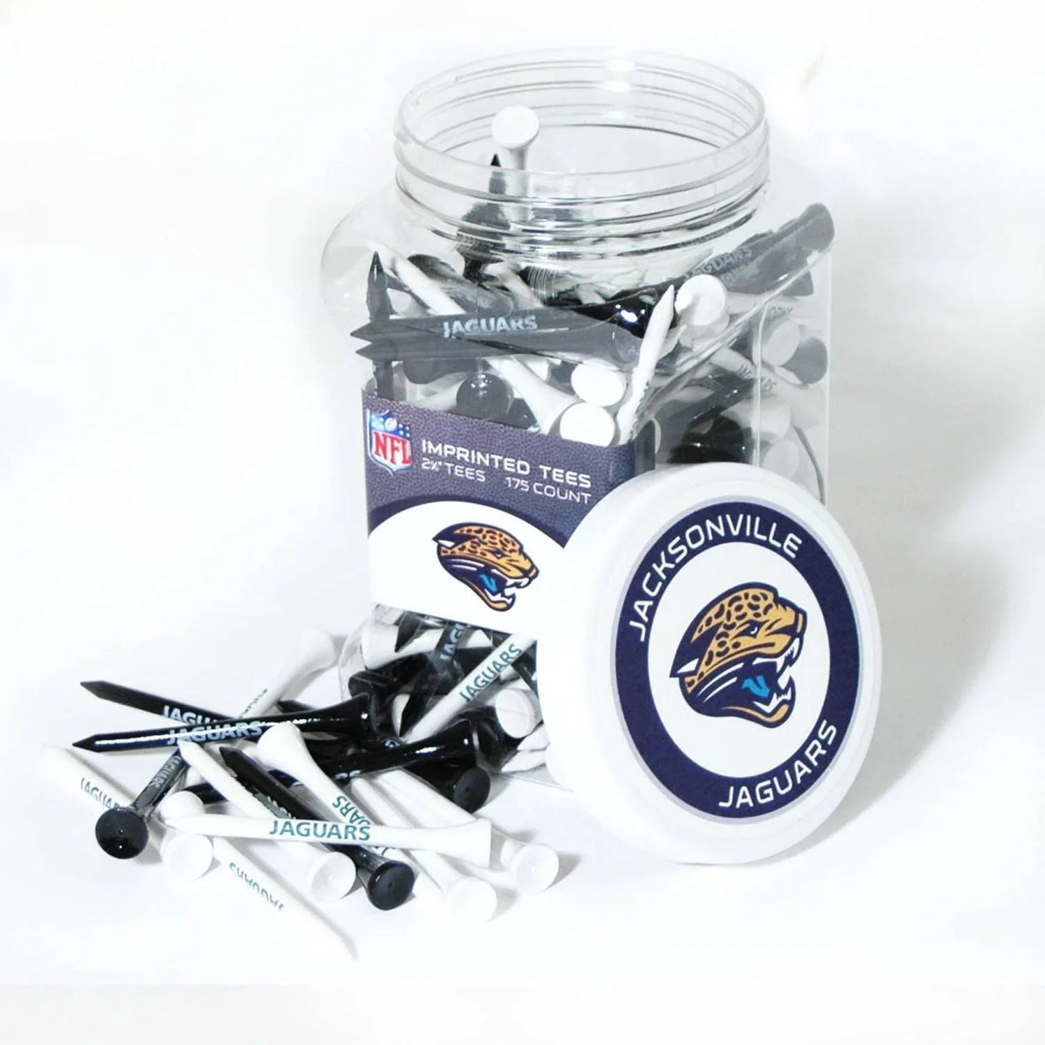Jacksonville Jaguars Jar Of 175 Golf Tees - 757 Sports Collectibles