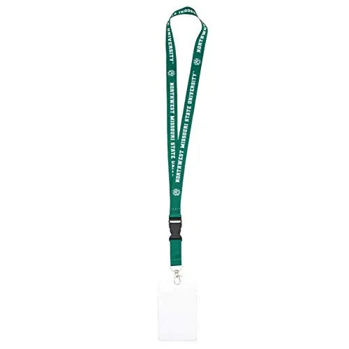 Northwest Missouri State University Bearcats NW MO Car Keys College ID Badge Holder Lanyard Keychain Detachable Breakaway Snap Buckle (w/ Pouch Green) - 757 Sports Collectibles