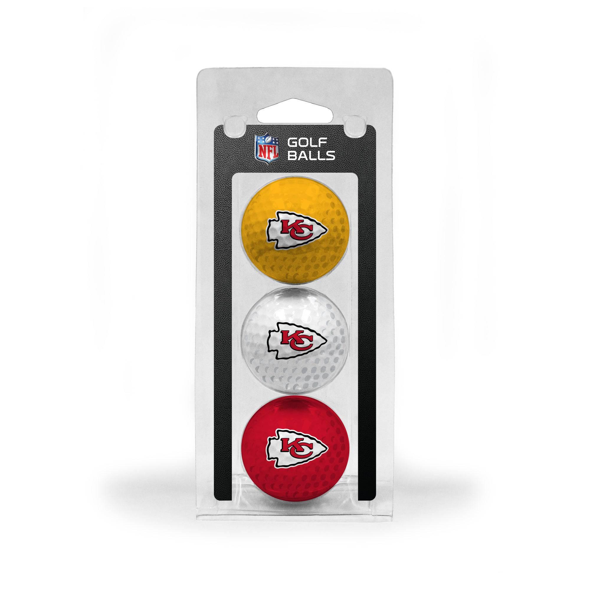 Kansas City Chiefs 3 Golf Ball Pack - 757 Sports Collectibles