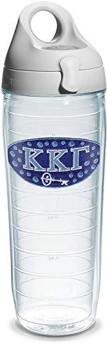 Tervis Kappa Gamma Fraternity Water Bottle with Lid, 24 oz, Clear - - 757 Sports Collectibles