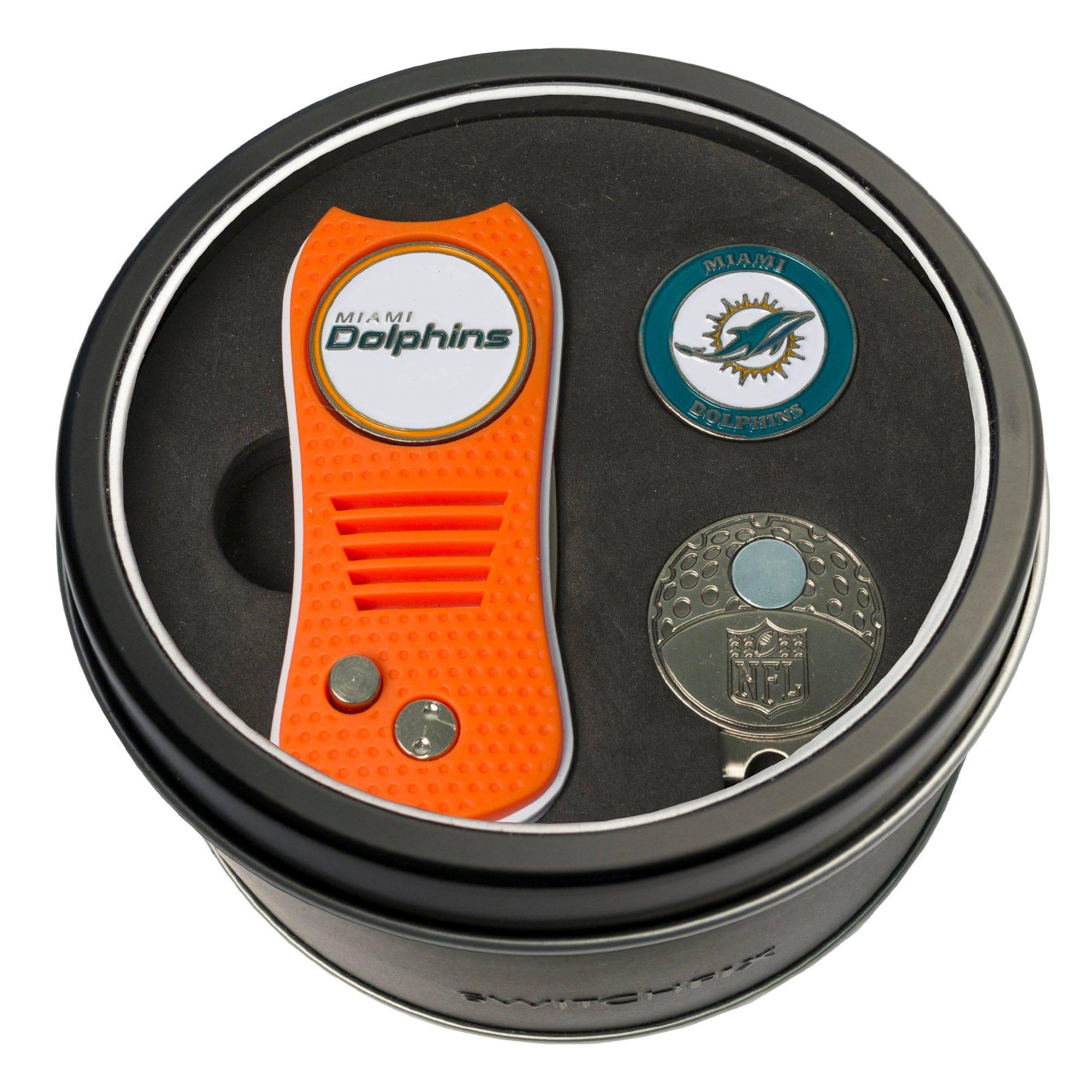 Miami Dolphins Tin Set - Switchfix, Cap Clip, Marker - 757 Sports Collectibles