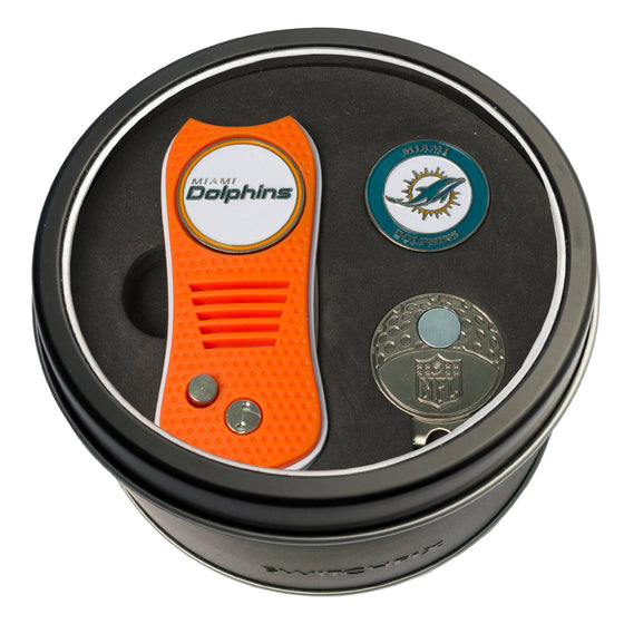 Miami Dolphins Tin Set - Switchfix, Cap Clip, Marker - 757 Sports Collectibles