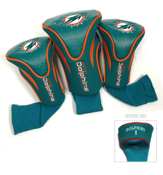 Miami Dolphins 3 Pack Contour Head Covers - 757 Sports Collectibles