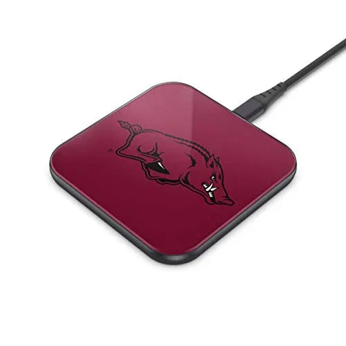 NCAA Arkansas Razorbacks Wireless Charging Pad, White - 757 Sports Collectibles