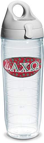 Tervis Alpha Chi Omega Sorority Water Bottle with Lid, 24 oz, Clear - - 757 Sports Collectibles