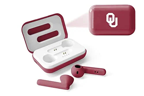 SOAR NCAA True Wireless Earbuds V.4, Oklahoma Sooners - 757 Sports Collectibles