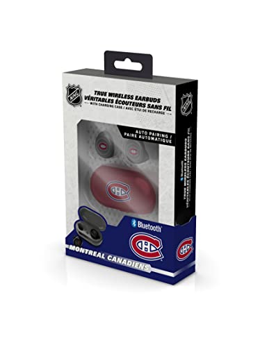NHL Montreal Canadiens True Wireless Earbuds, Team Color - 757 Sports Collectibles