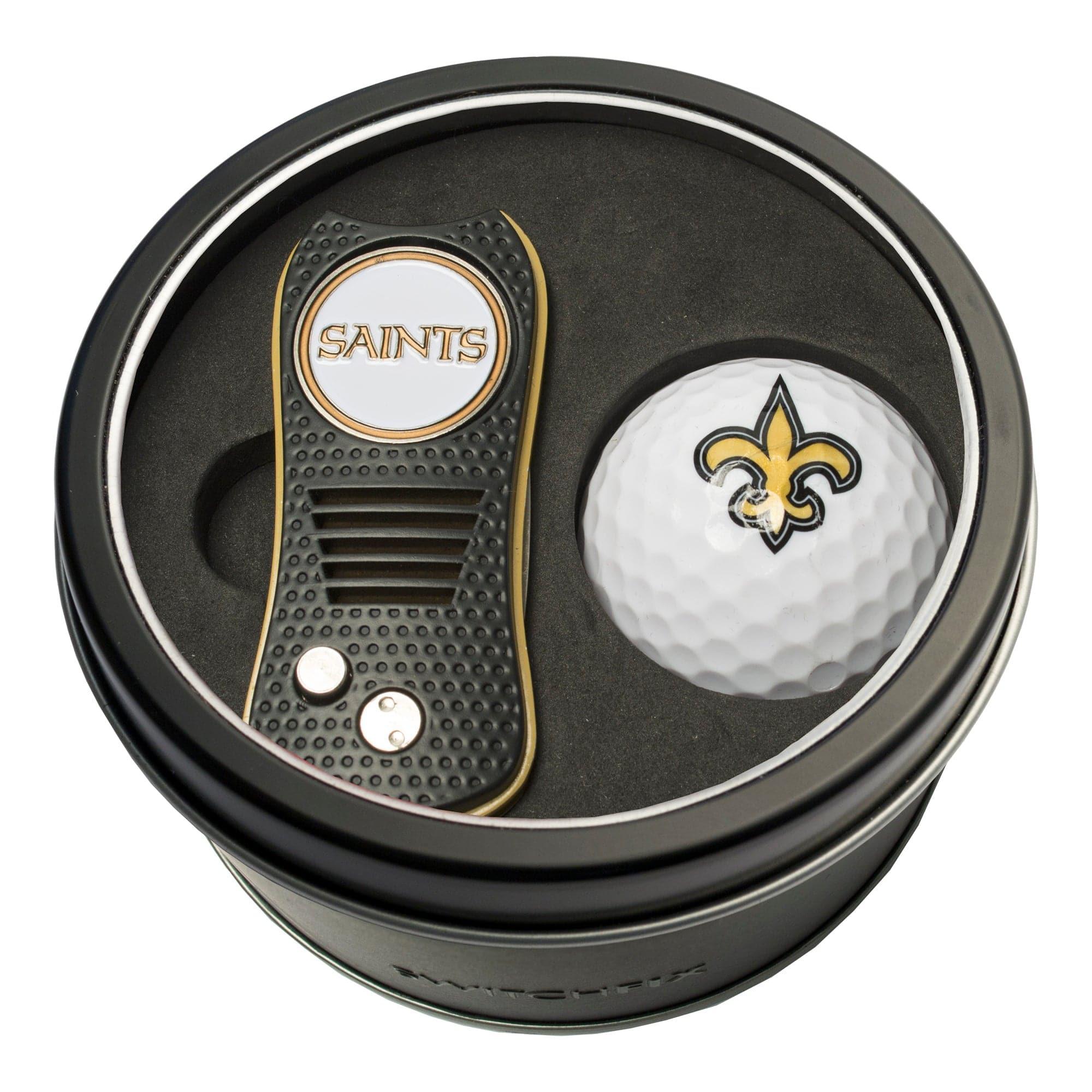 New Orleans Saints Tin Set - Switchfix, Golf Ball - 757 Sports Collectibles