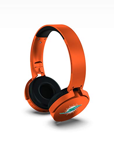 NFL Miami Dolphins Wireless Bluetooth Headphones, Team Color - 757 Sports Collectibles