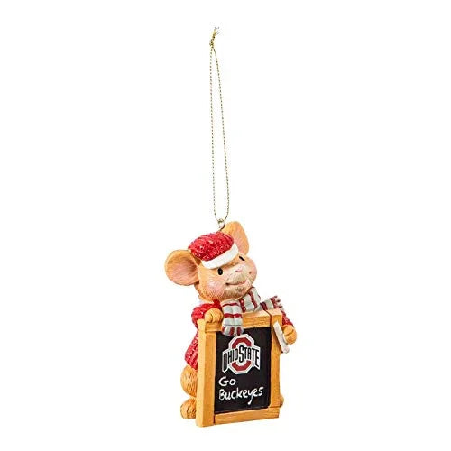 Ohio State University, Holiday Mouse Ornament Officially Licensed Decorative Ornament for Sports Fans Ornament - 757 Sports Collectibles