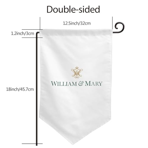 College Of William And Mary Logo Garden Flag - Double Sided Banners For Outdoor Indoor Home Garden Yard Decorations - 757 Sports Collectibles