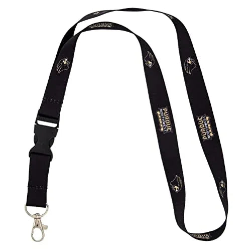 Purdue University Northwest PNW Lions Pride Car Keys ID Badge Holder Lanyard Keychain Detachable Breakaway Snap Buckle (Black) - 757 Sports Collectibles